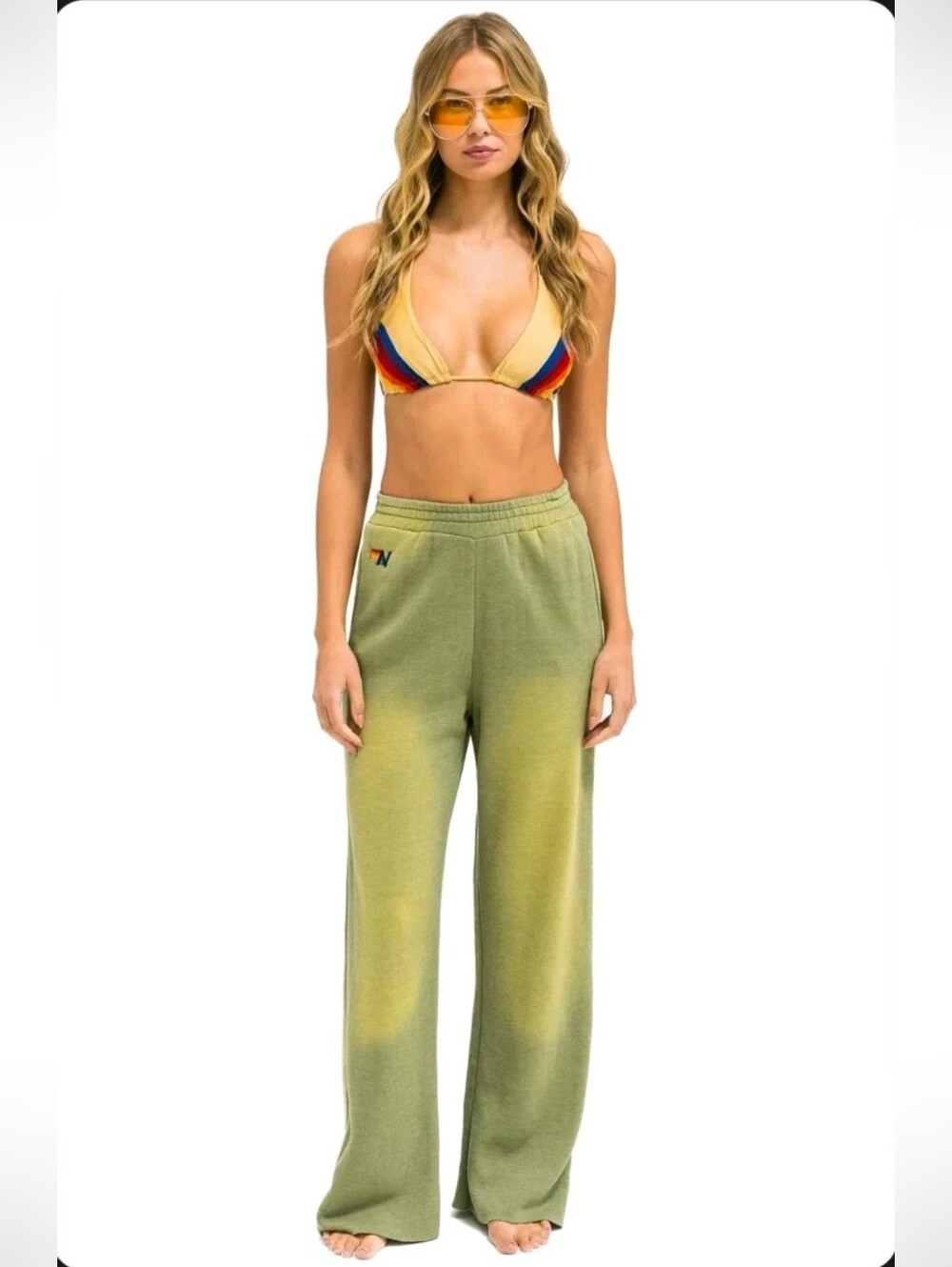 AVIATOR NATION FADED ARMY SWEATPANTS - MEDIUM